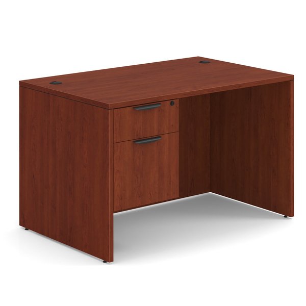 Officesource OS Laminate Collection Single 3/4 Pedestal Desk - 48'' x 30'' SGLHDPL121CH